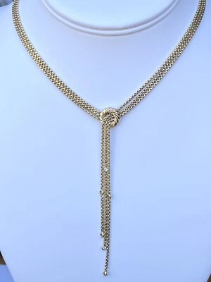 Diamante Lariat de oro amarillo de 18 quilates David Yurman. Collar 32g Como Nuevo Precioso Foto 1 de 4