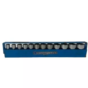 Cornwell 3/8" Drive Mid-Length 6 Pt 12 Pc Socket Set 8-19MM USA STM-2212MLS - Picture 1 of 17