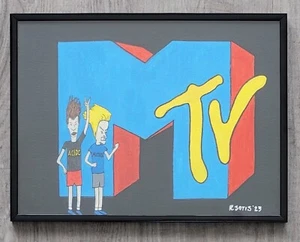 Beavis and Butt-head Fan Art! ¡Acrílico sobre lienzo! MTV clásica! Mike Judge! (#2) - Imagen 1 de 8