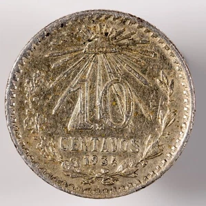 México - 10 Centavos - 1934 - Plata .720 - Imagen 1 de 2