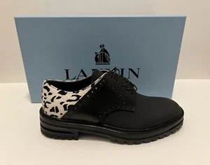 Lanvin Leather & Pony Hair Derby Oxford Made In Italy Sz 7 US 6 UK $995 NEW - Picture 1 of 8