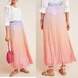 Maxi Falda Anthropologie Geisha Designs Dawn Ombre en 8 Nueva Con Etiquetas - Imagen 1 de 9