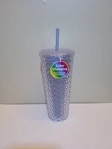 Color Changing Iridescent Tumbler Cup 26 oz Lid Straw - Picture 1 of 6