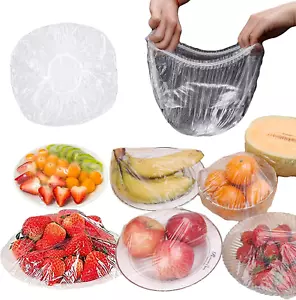 100PCS Reusable Elastic Food Plastic Wrap, Stretchable Food Storage Covers with - Picture 1 of 7