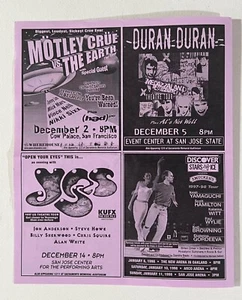 Motley Crue Bill Graham Presents 1997/8 Handzettel Yes, Primus, Hot Tuna, Rat Dog - Bild 1 von 8