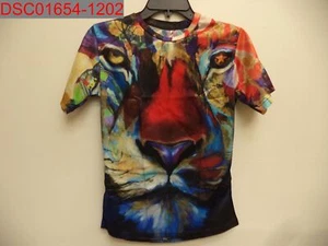 NWT - Boys' Mutlicolor Lion Face T-Shirt, Size 9-12 Years - Picture 1 of 2