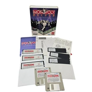 Vintage Monopoly Deluxe Computer PC Game Windows 1992 Virgin Games Software - Picture 1 of 12