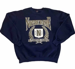 VINTAGE Notre Dame Crewneck Sweatshirt - Jansport Irish Pullover NCAA 2XL XXL - Picture 1 of 12