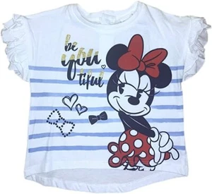 T-Shirt Maglietta Minnie Mouse Manica Corta Due Colori in Cotone Bimba - Foto 1 di 4