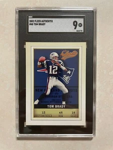2002 Fleer Authentix Tom Brady Card. SGC 9 Mint. Patriots & Buccs Legend. GOAT - Picture 1 of 1