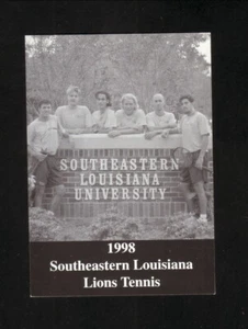 Southeastern Louisiana Lions--1998 Tennis Pocket Schedule - Picture 1 of 1
