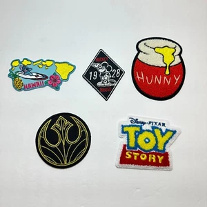 Lot of 5 Unused Disney Iron on Patches Stitch Winnie the Pooh, Star Wars, Mickey - Picture 1 of 6