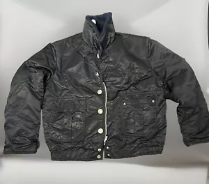 Vintage 80s The LAWMAN Satin Eureka Californian Sheriff Police Bomber Jacket - Picture 1 of 16