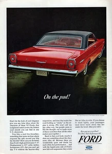 Ford Galaxie 500 XL 1965 cupé anuncio impreso en color original - Imagen 1 de 1