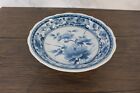 Vintage Blue Floral with flowers Bowl - Made In Japan - Blue 7 White - Beautiful