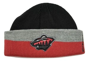 Gorro de hockey tejido Minnesota Wild Reebok KV07Z NHL T&T capitanes sombrero de invierno - Imagen 1 de 2