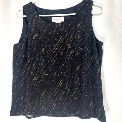 Blusa Rena Rowan para mujer 12 Petite sin mangas forrada cuello redondo poliéster Foto 1 de 4