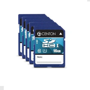 Centon 16GB SDHC Memory Card UHS1 5/Pack (S1-SDHU1-16G-5-B) S1-SDHU1-16G-5B - Picture 1 of 1