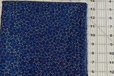 Brother Sister 108" Ancho Estampado de Estrellas Edredón Respaldo Algodón 34" x 108" Azul Marino Foto 1 de 2