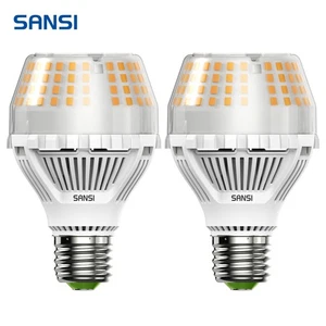 SANSI LED Light Bulbs 20W=200W 3000lm 3000K Warm White A19 Bedroom Bulbs 2 Pack - Picture 1 of 12