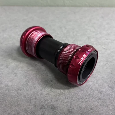 ОТЛИЧНОЕ СОСТОЯНИЕ! ВИНТАЖНЫЙ CHRIS KING THREADFIT 24 НИЖНИЙ КРОНШТЕЙН КРАСНЫЙ Б/У ГЛАДКИЙ! BSA - Изображение 1 из 4