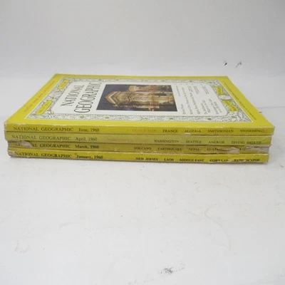 National Geographic Magazines 1960 (4 Months) Preloved  - Image 1 of 4