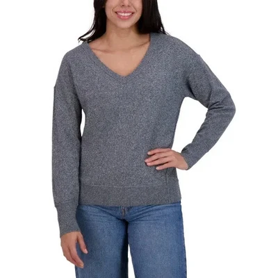 Suéter para mujer Lucky Brand con cuello en V, gris - nuevo con etiquetas Foto 1 de 4