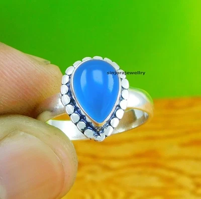 Anello regalo fatto a mano in argento sterling 925 con pietra preziosa... - Immagine 1 di 4