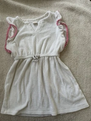 Gymboree Kid Girl Cover Up White With Pink Details On Sleeve Size 5-6 - Image 1 of 4