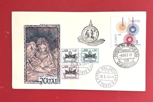 BRAZIL 1967 CHRISTMAS ISSUE DUAL FDC WITH VATICAN POSTAGE DUES CANCELLED FD - Picture 1 of 1