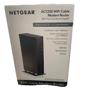 NETGEAR Cable Modem Built-in WiFi Router (C6230) AC1200 DOCSIS 3.0-NEW - Picture 1 of 6