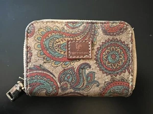 Portugal Souvenir Purse Cork Faux Leather Zip Around Wallet /Coin/Card Holder - Picture 1 of 5