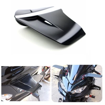 Pair Motorcycle Winglet Aerodynamic Spoiler Wing Trim Kit Decoration Stickers — 第 1/4 张图片