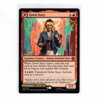 Gwen Stacy Ghost-Spider MTG Marvels Spiderman 0078 - Image 1 of 2