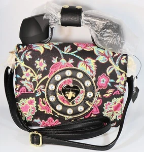 Betsey Johnson Telephone Bag Bluetooth Wireless Phone Crossbody Black/Multi, NWT - Picture 1 of 18