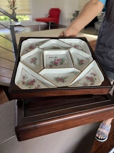 Juego de Platos de Porcelana Antigua China Era República con Caja "11"(W) #MD496 - Imagen 1 de 12