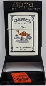 Vintage Zippo Lighter CAMEL Ultra Lights 100's 1994 UNFIRED! - Picture 1 of 8