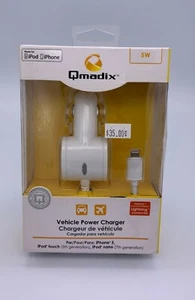 Qmadix KFZ Netzteil Ladegerät 5W für iPhone iPod touch iPod nano weiß - Bild 1 von 2