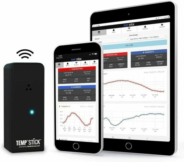 Temp Stick Wireless Temperature Sensor + 24/7 Monitoring - Black
