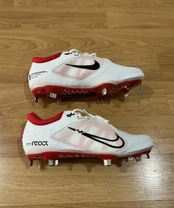 Nike Hyperdiamond Elite React Women Size 10 Softball Cleats White Red CZ5917-105 - Picture 1 of 7