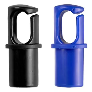 Universal Trampoline Enclosure Caps for 1" & 1.5" Diameter Pole - Black Blue Cap - Picture 1 of 9