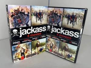 Jackass 1 2 3 Bad Grandpa 4-Movies Collection (4-Disc DVD) New & Sealed w/ Slip - Picture 1 of 5