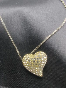 Schöne Modeschmuck Swarovski Halskette mit Herz Anhänger 45cm - Bild 1 von 6