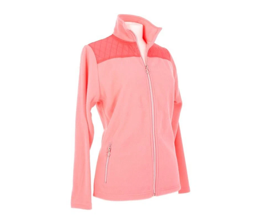 Damen JRB Full Zip Golf Fleece Jacke Coral, Anthrazit Grau + Türkis Blau Neu
