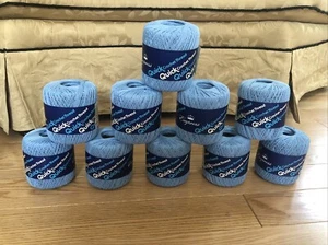 Vintage Empress Quick Crochet Thread, Blue, size 3, lot of 10 (100 yds each) USA - Picture 1 of 5