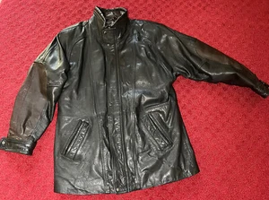 Herren Vintage 2-farbige feine LEDERJACKE von JACKSON HOLE! Warm & gesteppt! EUC! L - Bild 1 von 20