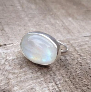 Moonstone Gemstone 925 Sterling Silver Handmade Ring Jewelry All Size BM-120 - Picture 1 of 5