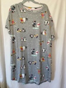 New Secret Treasures Women's Snowy Animal Nightshirt Nightgown Gray many sizes - Picture 1 of 1