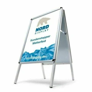 Solider Kundenstopper Wegaufsteller Plakataufsteller DinA1 Metallrückwände 11 kg - Bild 1 von 1