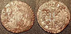 Charles VIII - dizain Karolus point 6ème Tours 1488 AD ! Dy#593 - Picture 1 of 1